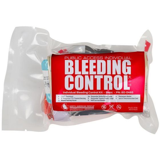 Public Access Individual Bleeding Control Kit- Vacuum Sealed