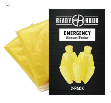 Ready Hour Emergency Poncho  (2-pack)