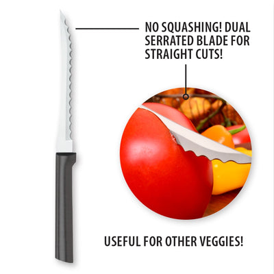 RADA Cutlery Black SSR Tomato Slicer Knife